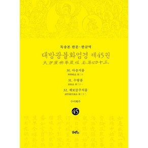 [담앤북스]독송본 한문·한글역 대방광불화엄경 45 : 아승지품·수량품·제보살주처품 (양장)