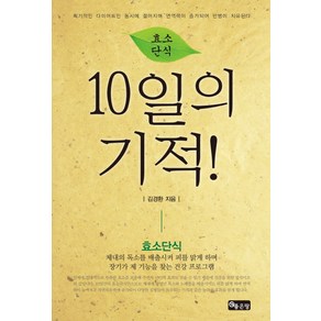 효소단식 10일의 기적, 좋은땅, 김경환 저