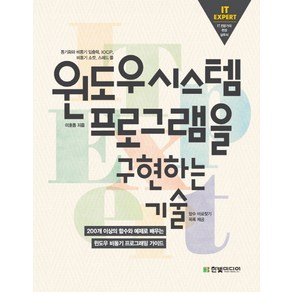 IT Expet윈도우시스템 프로그램을 구현하는 기술:200개 이상의 함수와 예제로 배우는 윈도우 비동기 프로그래밍 가이드, 한빛미디어