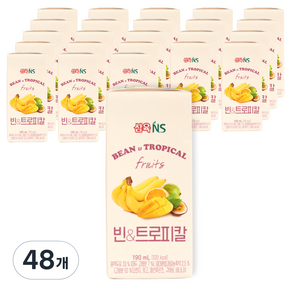 삼육네이처세븐 빈 앤 트로피칼 두유, 190ml, 48개