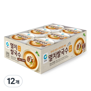 청정원 멸치 쌀국수 소컵, 58g, 12개