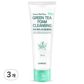 시드물 녹차 퓨어 스킨 폼클렌징, 120ml, 3개