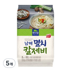 면사랑 남해 멸치 칼제비, 360g, 5개