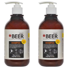 홈로즈 맥주 효모 기능성 샴푸, 520ml, 2개