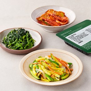 집반찬연구소 계절삼색나물 애호박나물 110g + 새콤달콤도라지무침 100g + 참나물 80g