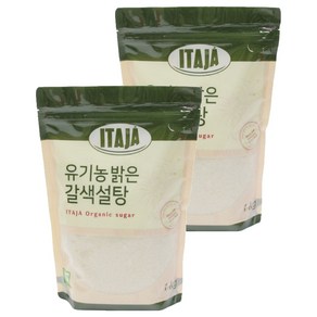 이타자 유기농 밝은 갈색설탕, 1kg, 2개