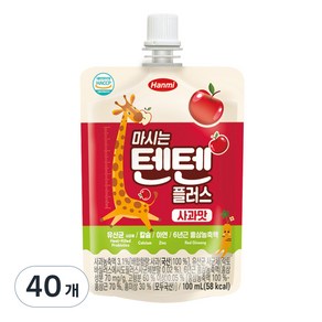 텐텐 한미사이언스 마시는 텐텐 플러스 100ml, 40개, 사과맛