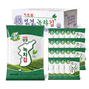 지도표 성경 녹차김, 30g, 20개