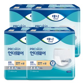 테나 남녀공용 언더웨어 노말 성인기저귀, 중형, 10매입, 4개