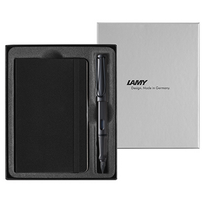 LAMY 사파리 만년필 + 노트 세트, 매트블랙(만년필), EF