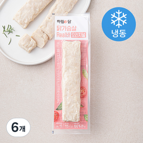 하림 닭가슴살 리얼바 오리지널 (냉동), 80g, 6개