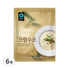 청정원 크림 스프, 1kg, 6개