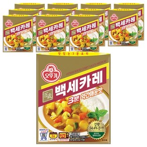 오뚜기3분 백세카레 약간매운맛, 12개, 200g