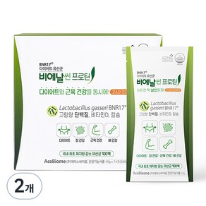 비에날씬 프로틴 다이어트 유산균 14p, 560g, 2개