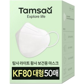 탐사 KF80 마스크 새부리형 2단접이, 5매, 10개, 화이트