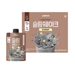 랩노쉬 슬림쉐이크 로스팅흑임자, 45g, 7개