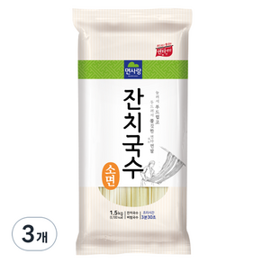 면사랑 잔치국수소면, 1.5kg, 3개