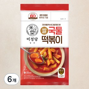 즐거운동행 미정당 쌀 국물떡볶이, 401.2g, 6개