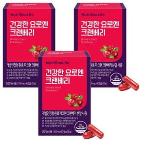 뉴트리원 건강한 요로엔 크랜베리, 60정, 3개