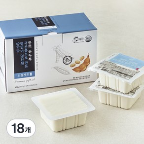한둘 명인이 엄선된 국산콩으로 만든 한끼 순두부, 150g, 18개