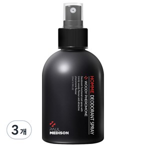 폴메디슨 옴므 데오드란트 스프레이 우디 페로몬향, 200ml, 3개