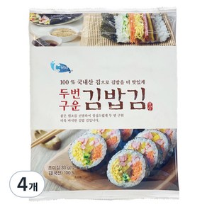 예맛 두 번 구운 김밥김, 33g, 4개