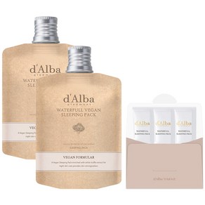 [비건뷰티] 달바 워터풀 슬리핑팩 60ml x 2p + 키트 4ml x 3p, 1개