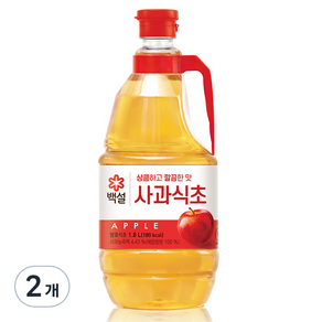 백설 사과식초, 1.8L, 2개