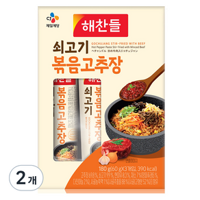 해찬들 쇠고기 볶음 고추장 3p, 180g, 2개