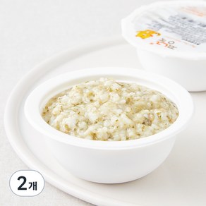 짱죽 중기 9개월부터 이유식 한우랑아욱죽, 혼합맛(한우/아욱), 200g, 2개