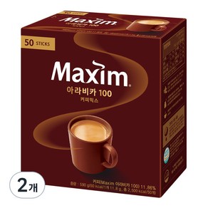 맥심 아라비카 100 커피믹스, 11.8g, 50개입, 2개