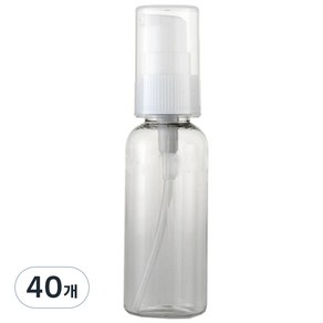 화장품 펌프용기 50ml, 흰색, 40개