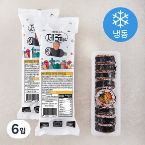 제주eat 제주당근 유부우엉 곤약비건김밥 (냉동), 220g, 6입