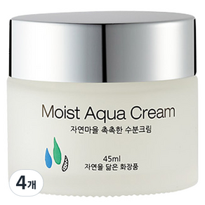 자연마을 촉촉한 수분크림, 45ml, 4개