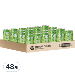 배스킨라빈스 애플 민트 스파클링 제로, 350ml, 48개