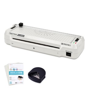 현대오피스 페이퍼프랜드 멀티 코팅기 PL-2302CC+A4코팅지+코너라운더, A4, PL-2302CC(화이트)