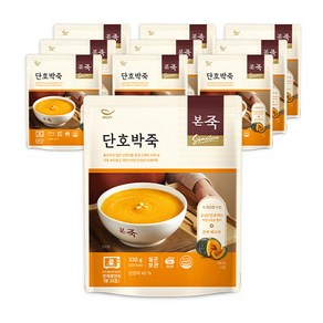 본죽 데워서 바로 먹는 단호박죽, 330g, 10개