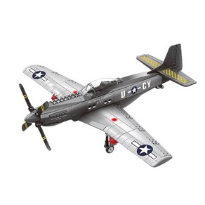 왕지 P-51전투기 4006wg 레고호환블록 258PCS