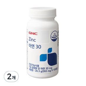 GNC 아연30, 100정, 2개