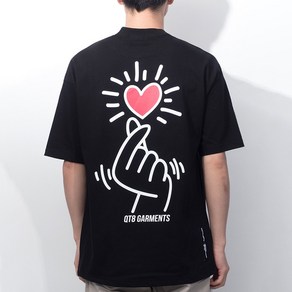 큐티에잇 남성용 DA Heart Finger Tee