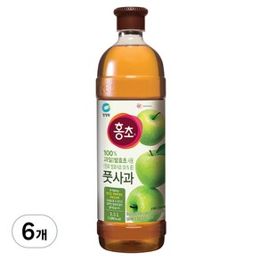 청정원 홍초 풋사과, 1.5L, 6개