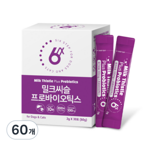 식스스텝 반려동물 영양제, 30회분, 간+장건강, 2개