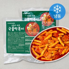 쿡생 딱좋은 1인분 국물떡볶이 (냉동), 2봉, 310g