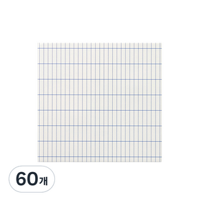 블루 긴격자 포장지, 혼합색상, 60개