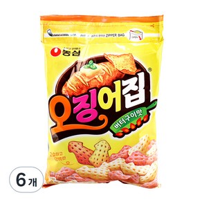 농심 오징어집 지퍼백, 260g, 6개