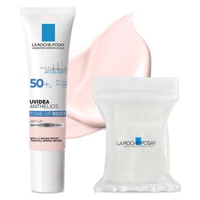 라로슈포제 유비데아 안뗄리오스 톤업 로지 선크림 SPF50+ PA++++ 화장솜 30매, 30ml, 1세트