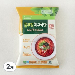 풀무원 지구식단 얇은 두유면 비빔국수, 423g, 2개