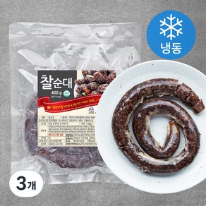 자연에찬 찰순대 (냉동), 3개, 400g