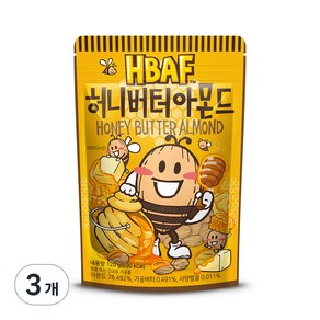 바프 허니버터 아몬드, 120g, 3개