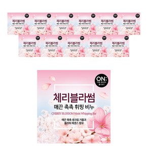 온더바디 플라워 휘핑 비누 체리블러썸, 90g, 12개